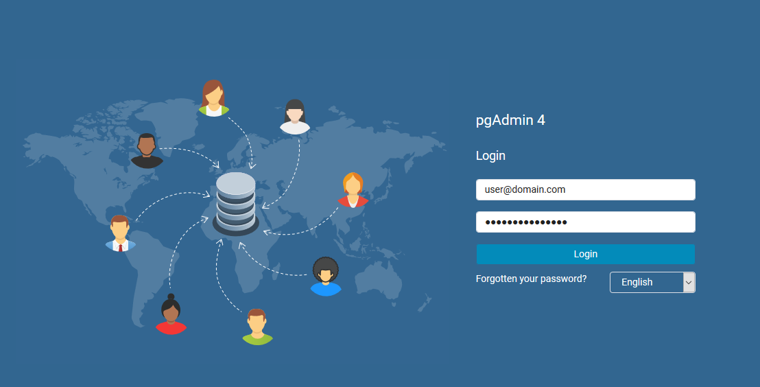 Login to pgAdmin